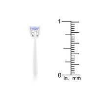 Miranna 1.2ct Lavender CZ Rhodium Classic Oval Ring freeshipping - Higher Class Elegance