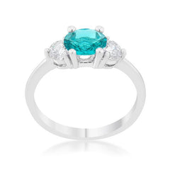 Mariah 1.2ct CZ Rhodium Aqua Simple Classic Ring freeshipping - Higher Class Elegance