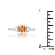 Miranna 1.2ct Champagne CZ Rhodium Classic Oval Ring freeshipping - Higher Class Elegance