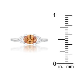 Miranna 1.2ct Champagne CZ Rhodium Classic Oval Ring freeshipping - Higher Class Elegance