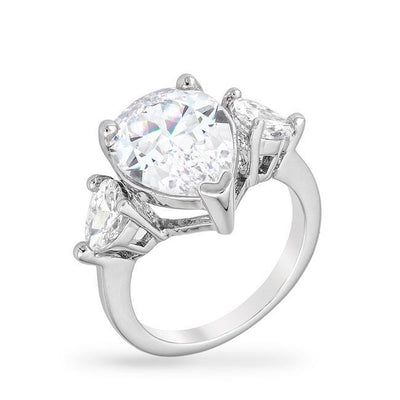 Cubic Zirconia Pear Triplet Ring freeshipping - Higher Class Elegance