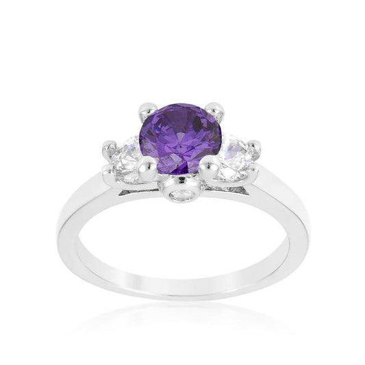 Mini Amethyst Triplet Ring freeshipping - Higher Class Elegance