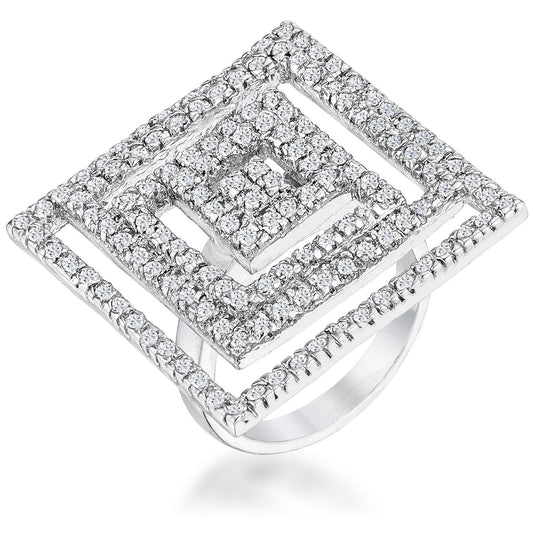Cubic Zirconia Maze Cocktail Ring freeshipping - Higher Class Elegance
