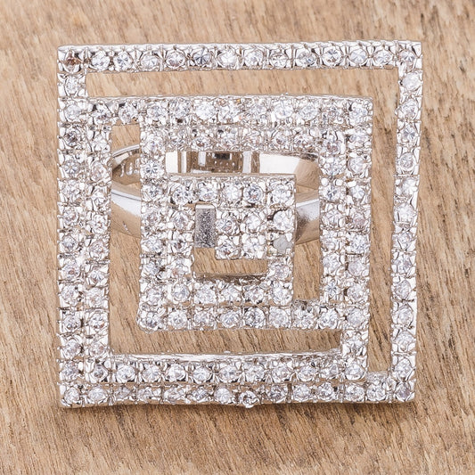 Cubic Zirconia Maze Cocktail Ring freeshipping - Higher Class Elegance
