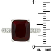 Radiant Cut Ruby Engagement Ring freeshipping - Higher Class Elegance