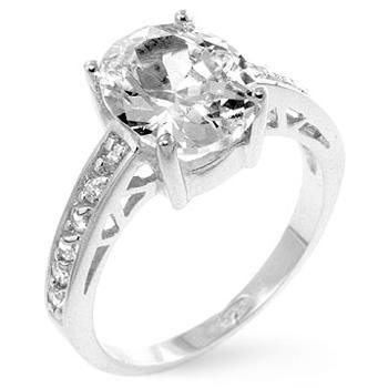 Oval Center Piece Engagement Ring freeshipping - Higher Class Elegance