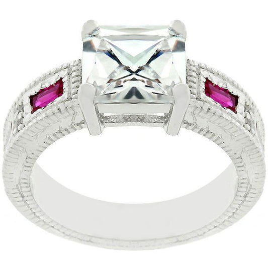 Prima Donna Ruby Red Cubic Zirconia Ring freeshipping - Higher Class Elegance