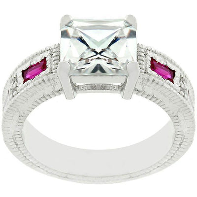Prima Donna Ruby Red Cubic Zirconia Ring freeshipping - Higher Class Elegance