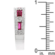 Ruby Red Bezel Eternity Band freeshipping - Higher Class Elegance