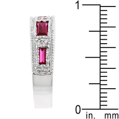 Ruby Red Bezel Eternity Band freeshipping - Higher Class Elegance