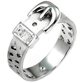 Silvertone Buckle Ring freeshipping - Higher Class Elegance