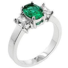 Apple Green Engagement Ring freeshipping - Higher Class Elegance
