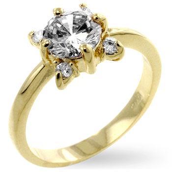 White Blossom Engagement Ring freeshipping - Higher Class Elegance