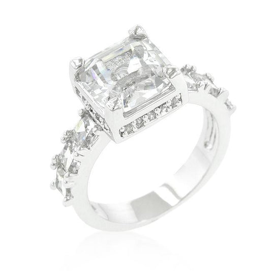 Asscher Cut Engagement Ring freeshipping - Higher Class Elegance