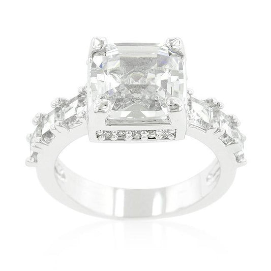 Asscher Cut Engagement Ring freeshipping - Higher Class Elegance