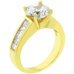 Classic Golden Engagement Ring freeshipping - Higher Class Elegance