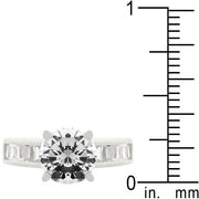 Classic Rhodium Plated Engagement Ring freeshipping - Higher Class Elegance