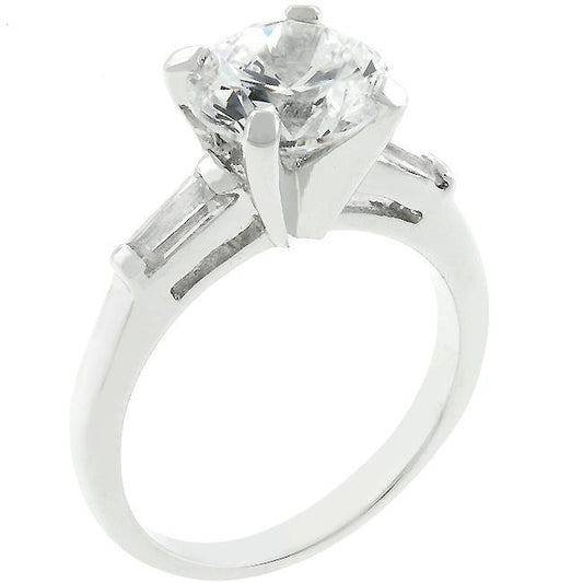 Classic Triple White Engagement Ring freeshipping - Higher Class Elegance