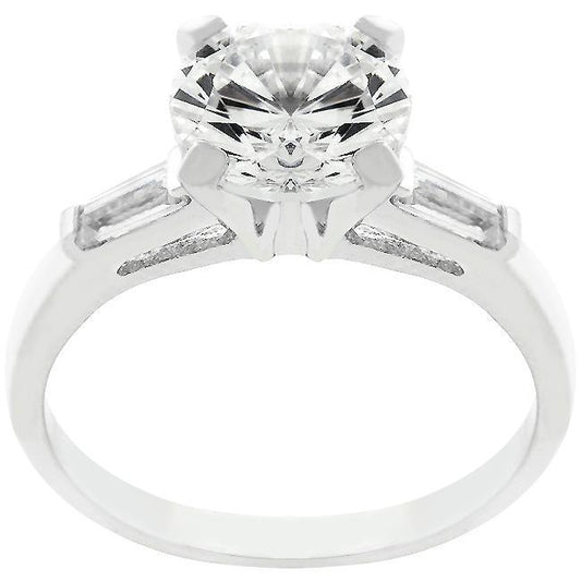 Classic Triple White Engagement Ring freeshipping - Higher Class Elegance