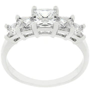 5-Stone Anniversary Ring in Rhodium Plated freeshipping - Higher Class Elegance