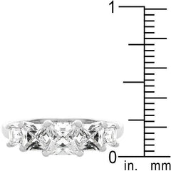 5-Stone Anniversary Ring in Rhodium Plated freeshipping - Higher Class Elegance