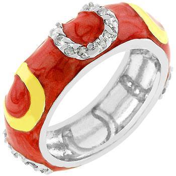 Double Pink Enamel Horseshoe Ring freeshipping - Higher Class Elegance
