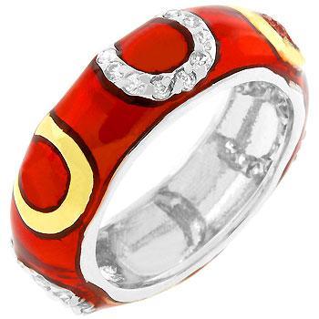 Pink Enamel Horseshoe Ring freeshipping - Higher Class Elegance