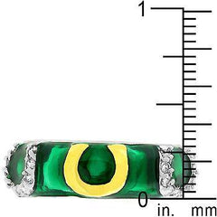 Green Enamel Horseshoe Ring freeshipping - Higher Class Elegance