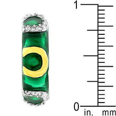 Green Enamel Horseshoe Ring freeshipping - Higher Class Elegance