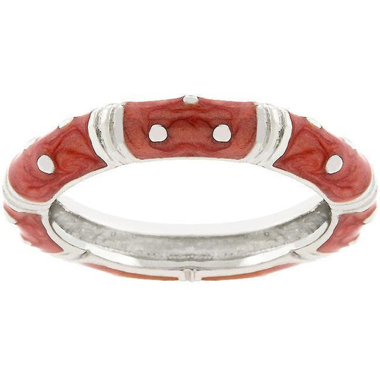 Marble Pink Enamel Stacker Ring freeshipping - Higher Class Elegance