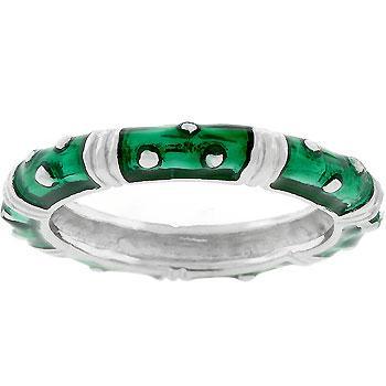Marbled Dark Green Enamel Stacker Ring freeshipping - Higher Class Elegance