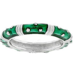 Marbled Dark Green Enamel Stacker Ring freeshipping - Higher Class Elegance