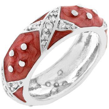 Marbled Pink Enamel Ring freeshipping - Higher Class Elegance