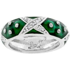 Marbled Forest Green Enamel Ring freeshipping - Higher Class Elegance