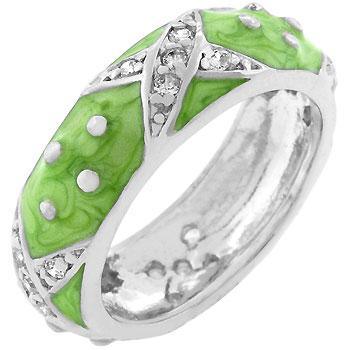 Marbled Apple Green Enamel Ring freeshipping - Higher Class Elegance