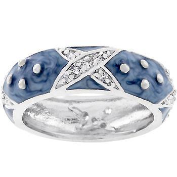 Marbled Blue Enamel Ring freeshipping - Higher Class Elegance