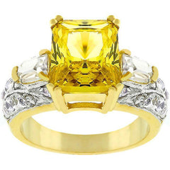 Yellow Cubic Zirconia Fashion Ring freeshipping - Higher Class Elegance