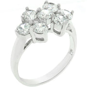 Round Cubic Zirconia Cluster Ring freeshipping - Higher Class Elegance