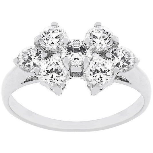 Round Cubic Zirconia Cluster Ring freeshipping - Higher Class Elegance