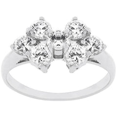 Round Cubic Zirconia Cluster Ring freeshipping - Higher Class Elegance