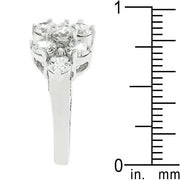 Round Cubic Zirconia Cluster Ring freeshipping - Higher Class Elegance