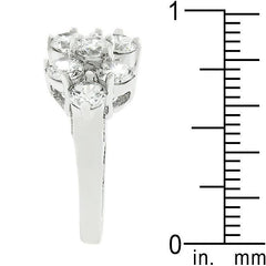 Round Cubic Zirconia Cluster Ring freeshipping - Higher Class Elegance