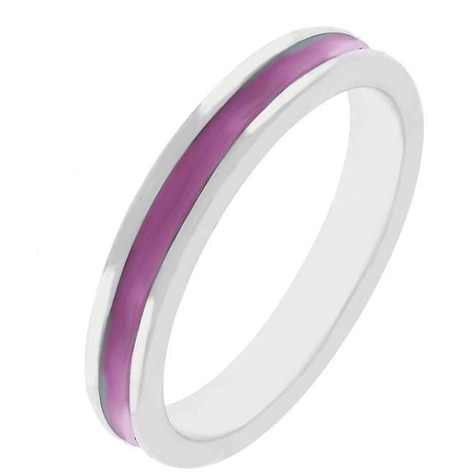 Fuchsia Enamel Eternity Ring freeshipping - Higher Class Elegance