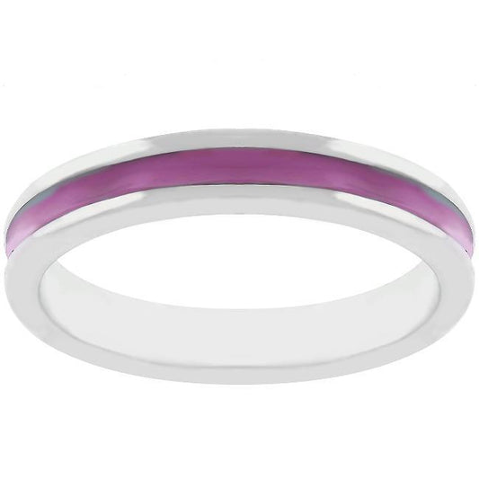 Fuchsia Enamel Eternity Ring freeshipping - Higher Class Elegance