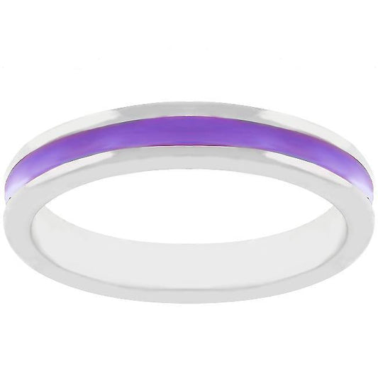 Purple Enamel Eternity Ring freeshipping - Higher Class Elegance
