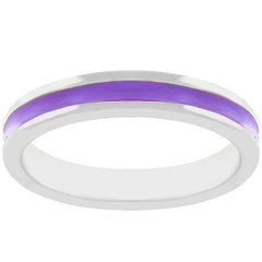 Purple Enamel Eternity Ring freeshipping - Higher Class Elegance