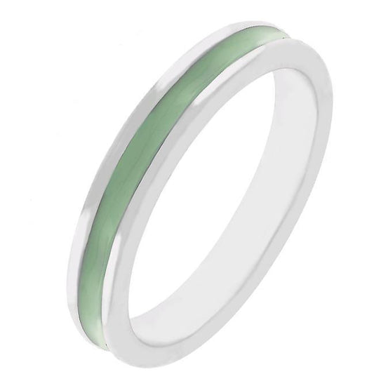 Light Green Enamel Eternity Ring freeshipping - Higher Class Elegance