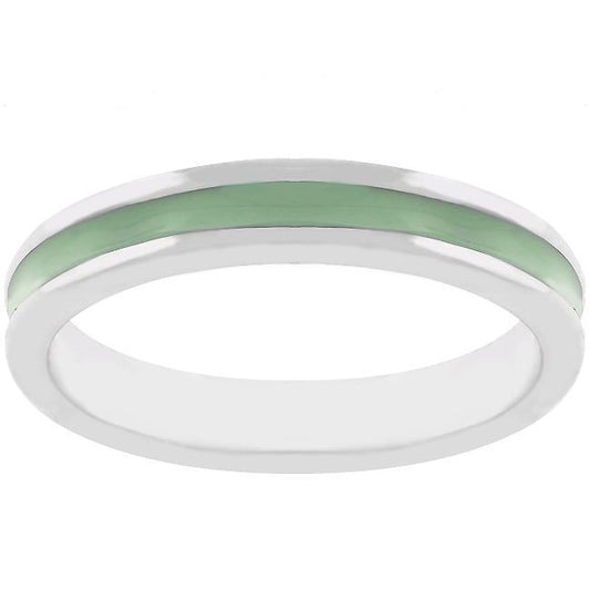 Light Green Enamel Eternity Ring freeshipping - Higher Class Elegance
