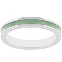 Light Green Enamel Eternity Ring freeshipping - Higher Class Elegance