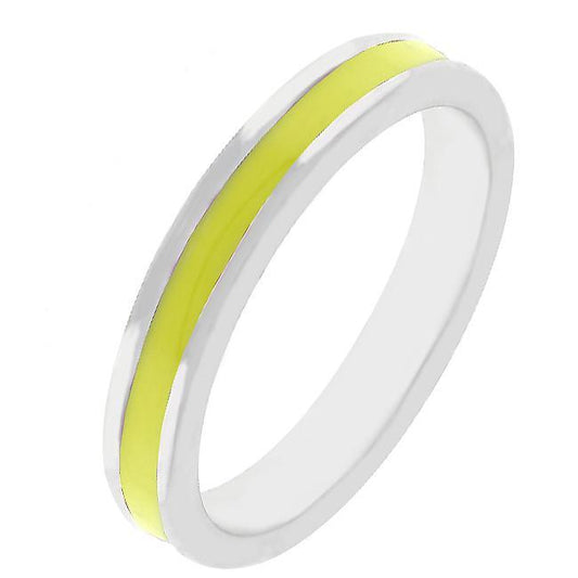 Yellow Enamel Eternity Ring freeshipping - Higher Class Elegance